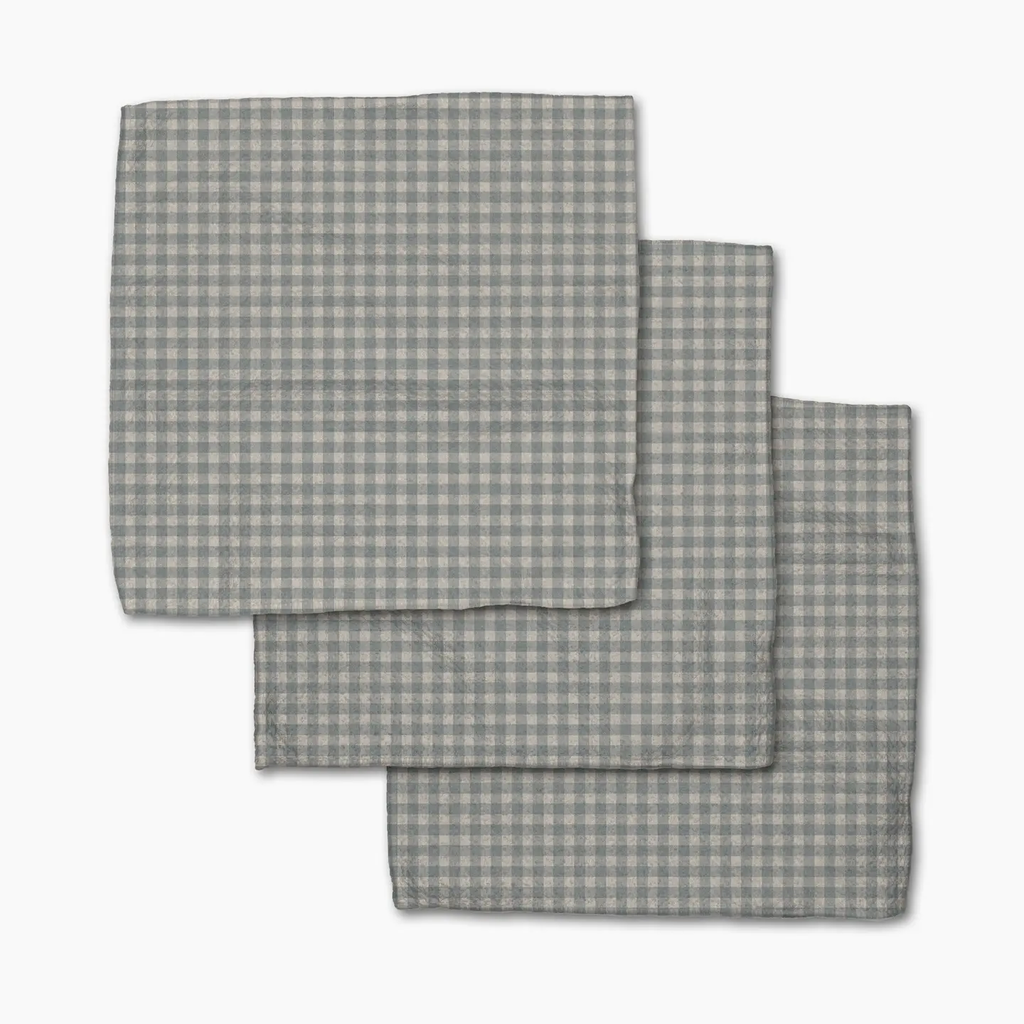 Tidepool Check Dishcloth Set