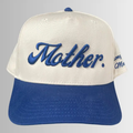 Strong As A Mother® Canvas Hat - Natural/Royal Blue