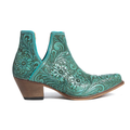 High Mesa Hand-Tooled Booties In Turquoise S10601