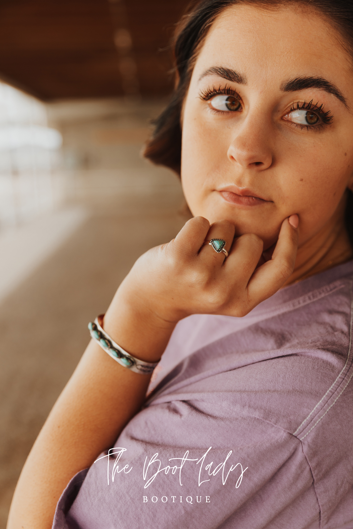 5 STONE TURQUOISE CUFF SANTA FE FINISH