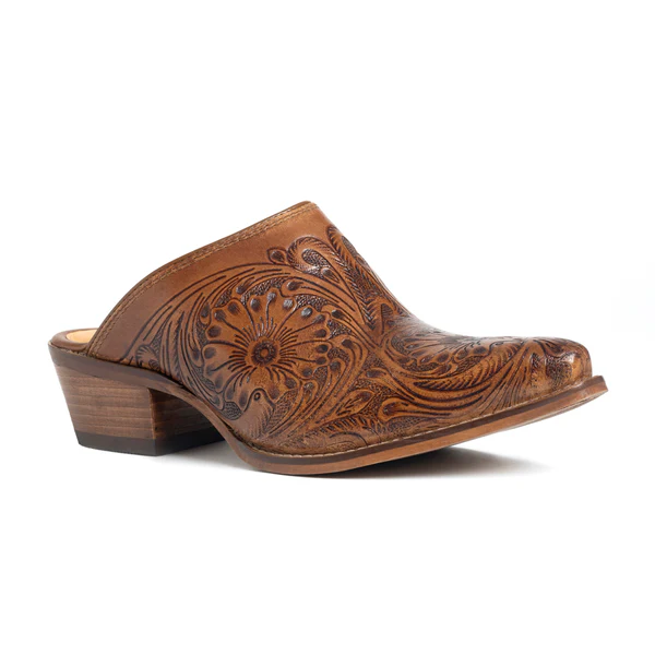 VALERIA HAND-TOOLED MULES S-10613