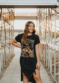 WILD WEST GRAPHIC DRESS - MINERAL WASH BLACK