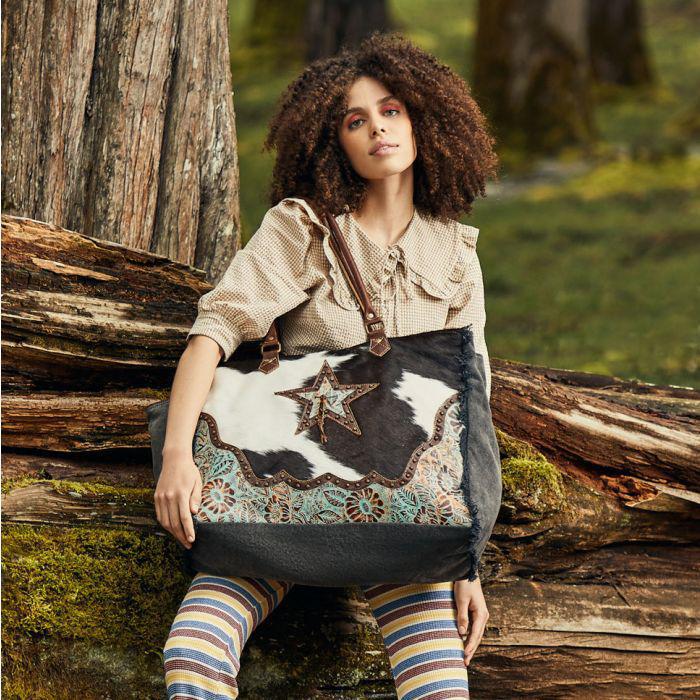 ASTERIAS CANVAS & HAIRON BAG S-4393
