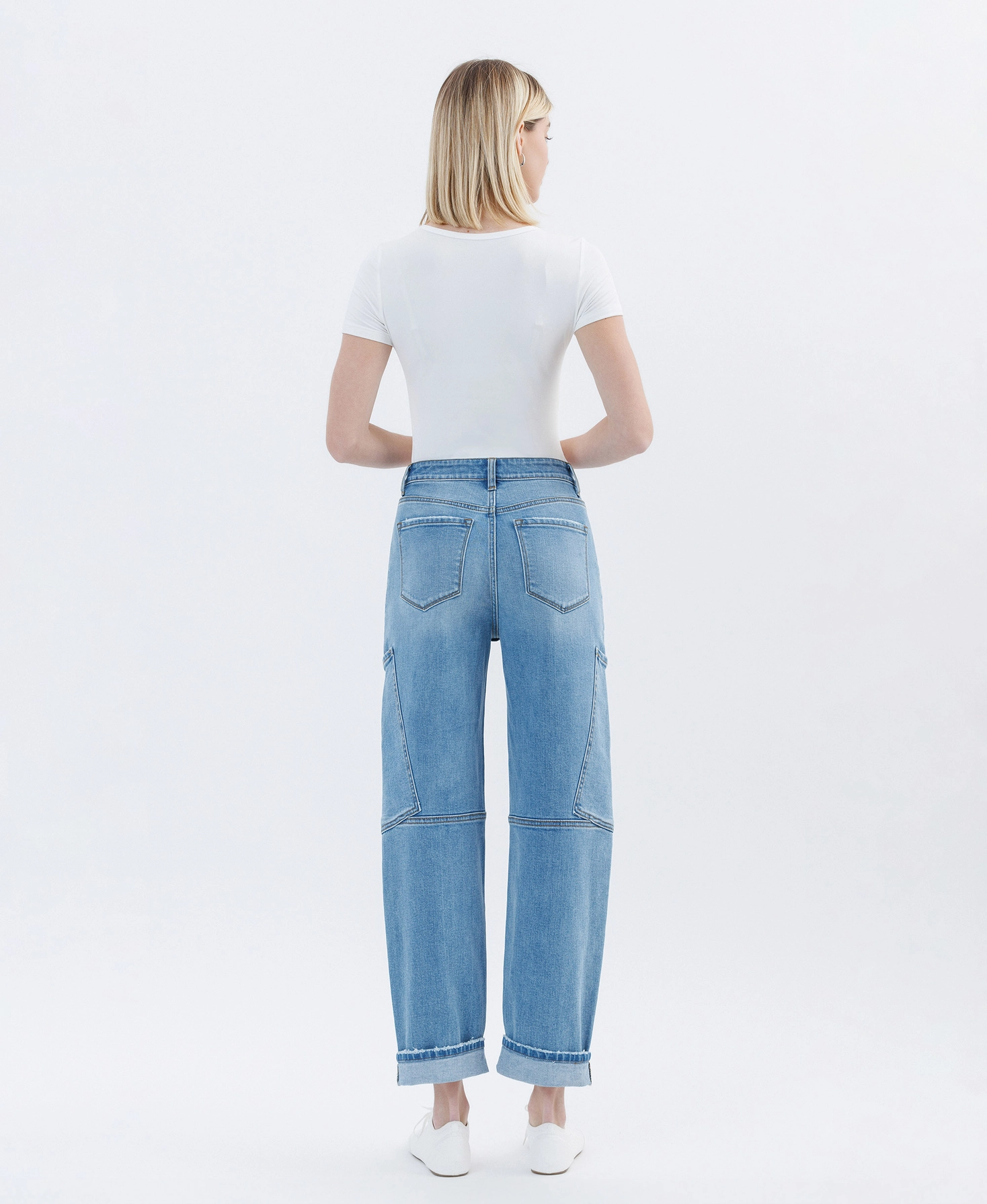 Super High Rise Utility Barrel Leg Jeans | AUGUSTINE