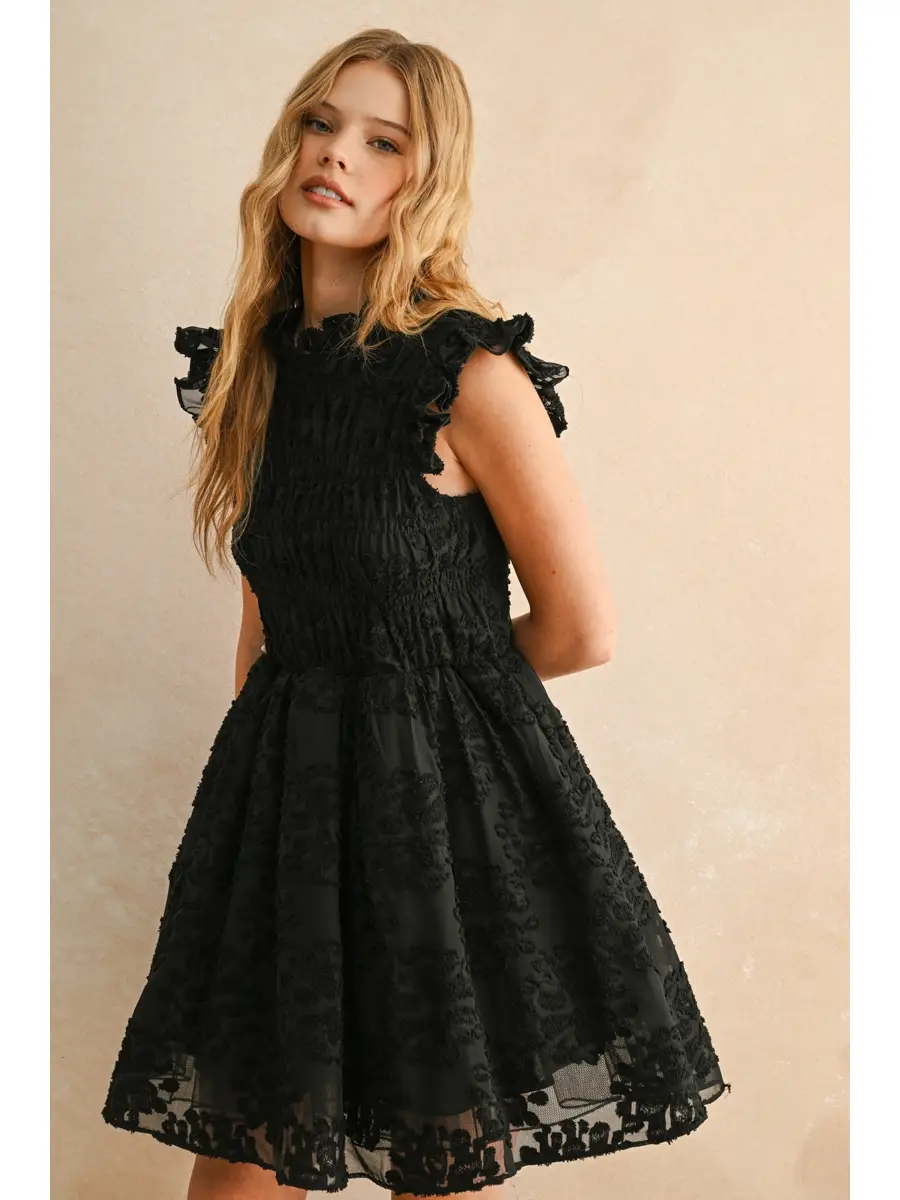 Velvet with Lace Combo Dress