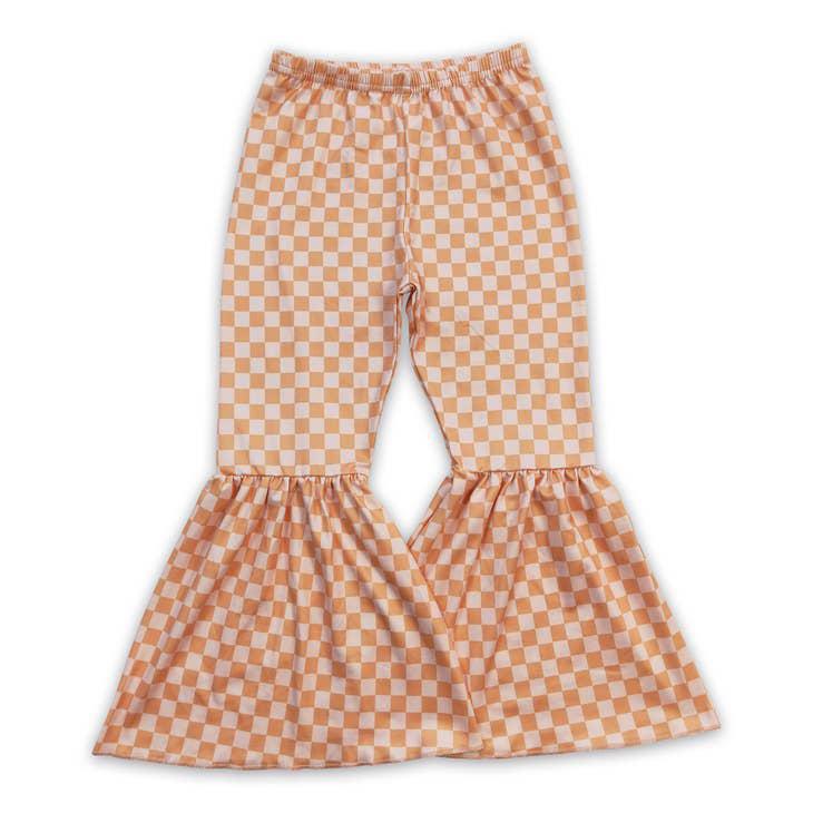 CHECKERBOARD BELL BOTTOM PANTS
