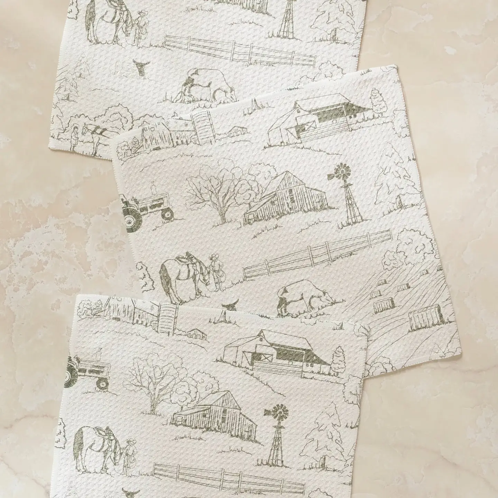 Farmyard Dishcloth Set