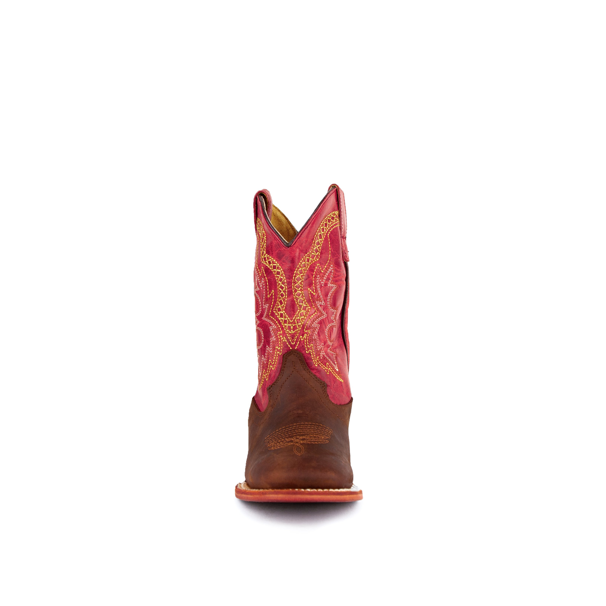 Kids Cowhide Brown/Red S-Toe