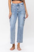 HIGH RISE DAD CARGO PANT - CREATIVE