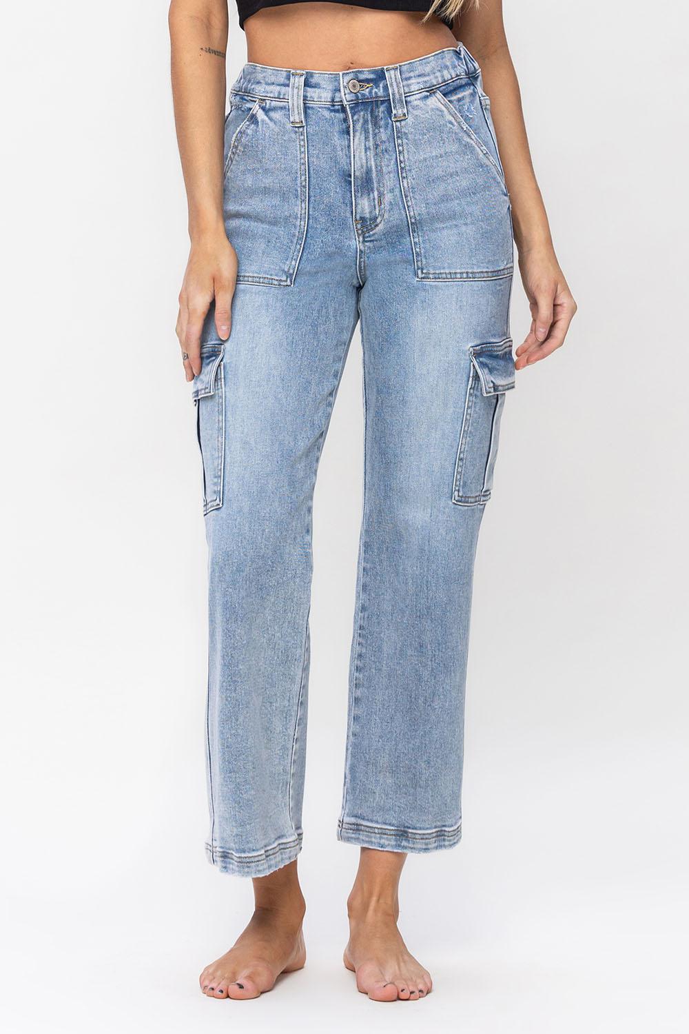 HIGH RISE DAD CARGO PANT - CREATIVE