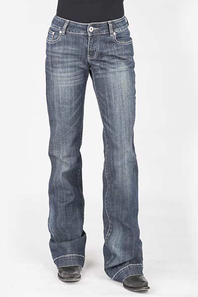 WOMENS JEAN 214 FIT TROUSER STYLE EMBROIDERED "S" DECO BACK PKT OWS 11-054-0214-0804 BU