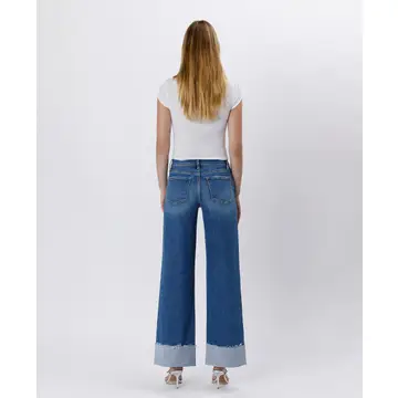High Rise Cuffed Wide Jeans | REMEDY