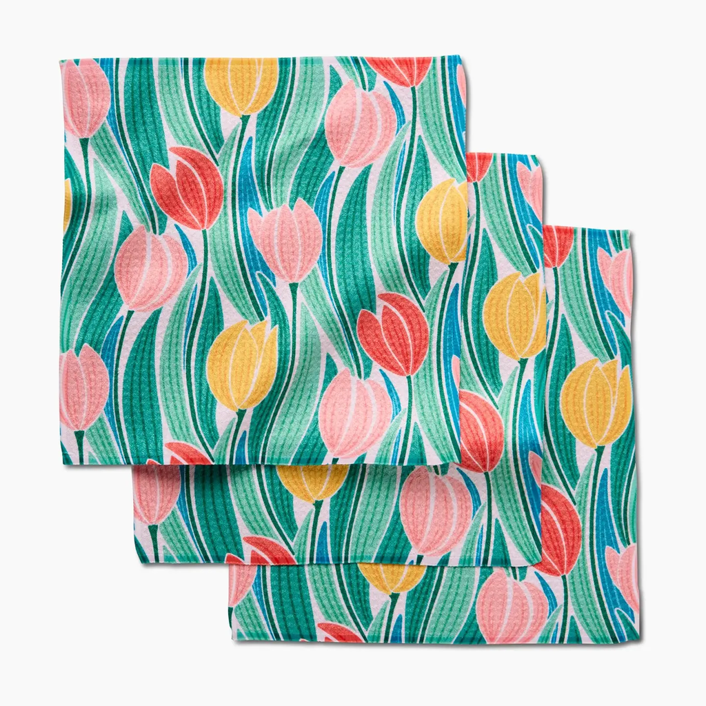 Tranquil Tulips Dishcloth Set