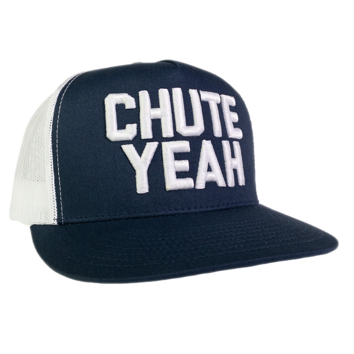 CHUTE YEAH NAVY & WHITE MESHBACK