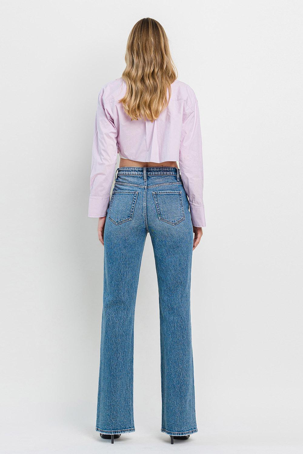 90's Vintage Super High Rise Flare Jeans