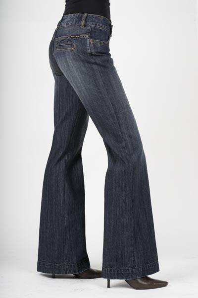 WOMENS JEAN STRETCH DENIM FABRIC 214 CITY TROUSER/ DARK WASH - (REG ONLY) 11-054-0202-0030 BU