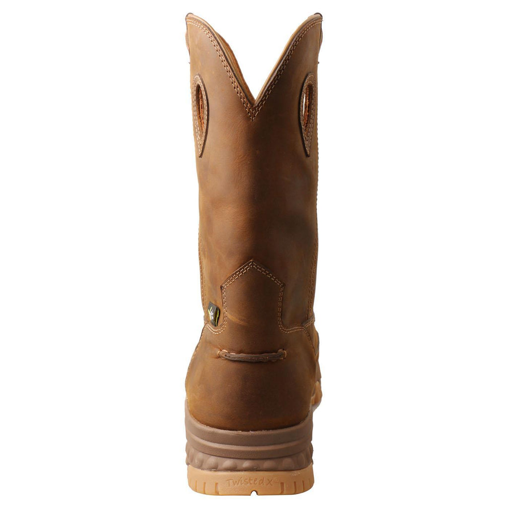 11" Pull On Work Boot - Distressed Saddle MXCNM01