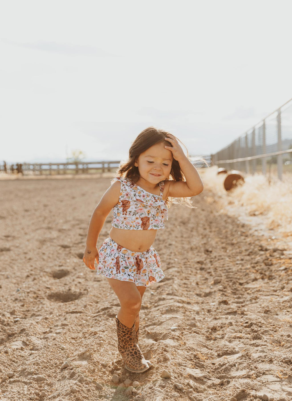 COW PRINT SWIMSUIT BABY/GIRLS SWIMSUIT