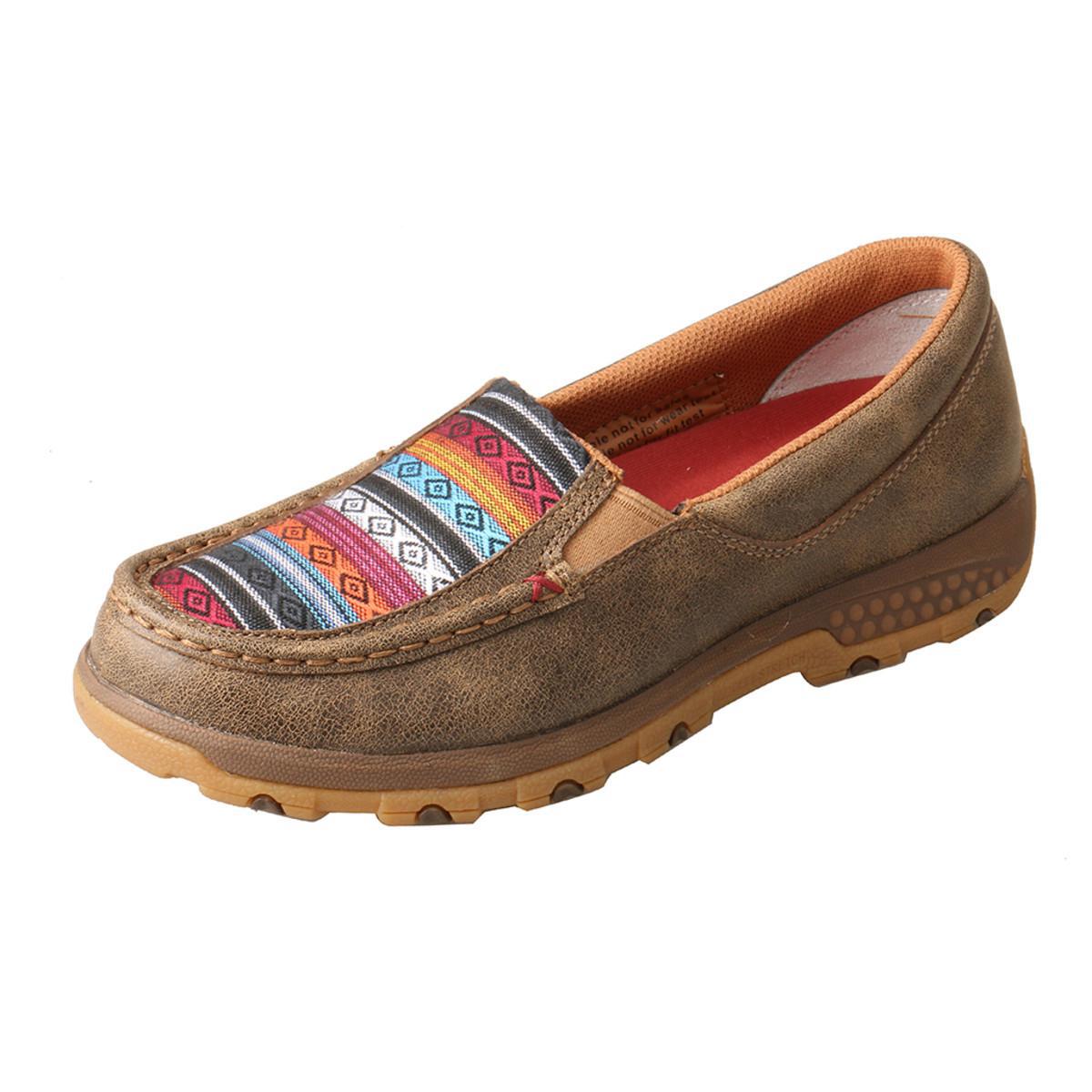 WOMENS SLIP ON DRIVING MOCCASINS SLIP ON - BOMBER/MULTI WXC0005