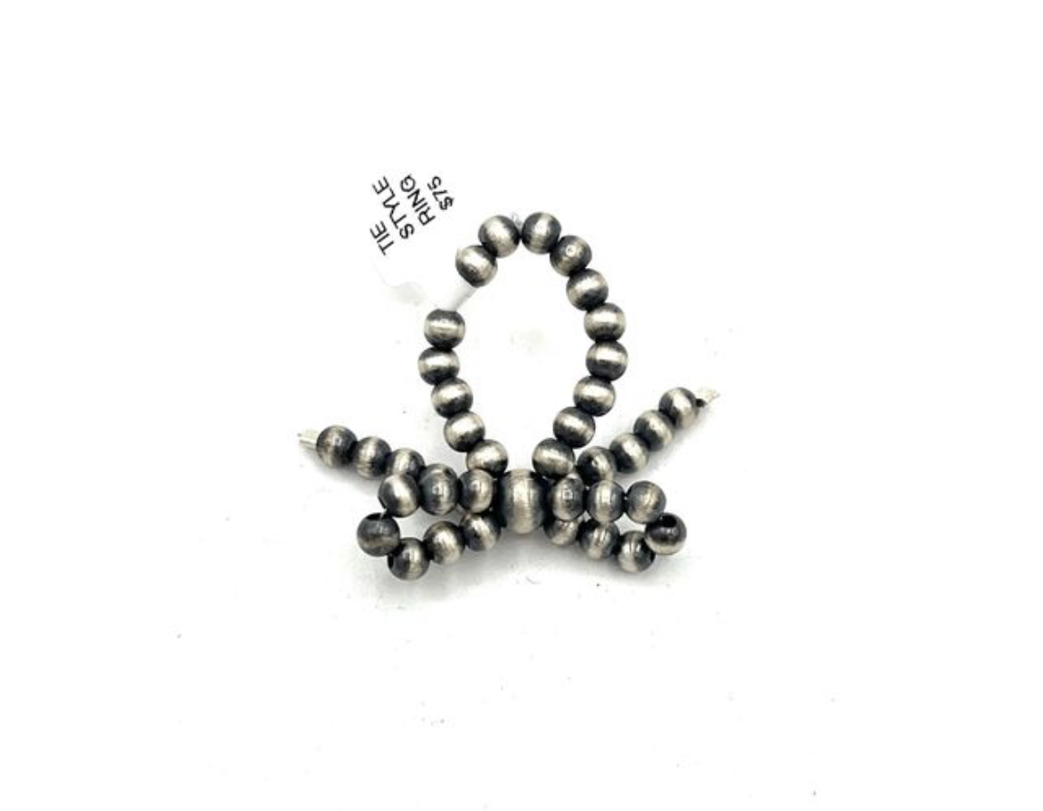 Sterling Silver Strechy Bow Tie Style Ring