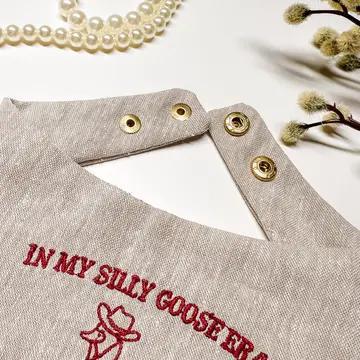 In My Silly Goose Era Embroidered Reversible Dog Bandana