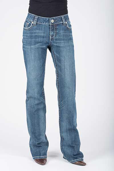 WOMENS JEAN 214 FIT TROUSER STYLE GREY W/CHEVRON BACK PKT 11-054-0214-0201 BU
