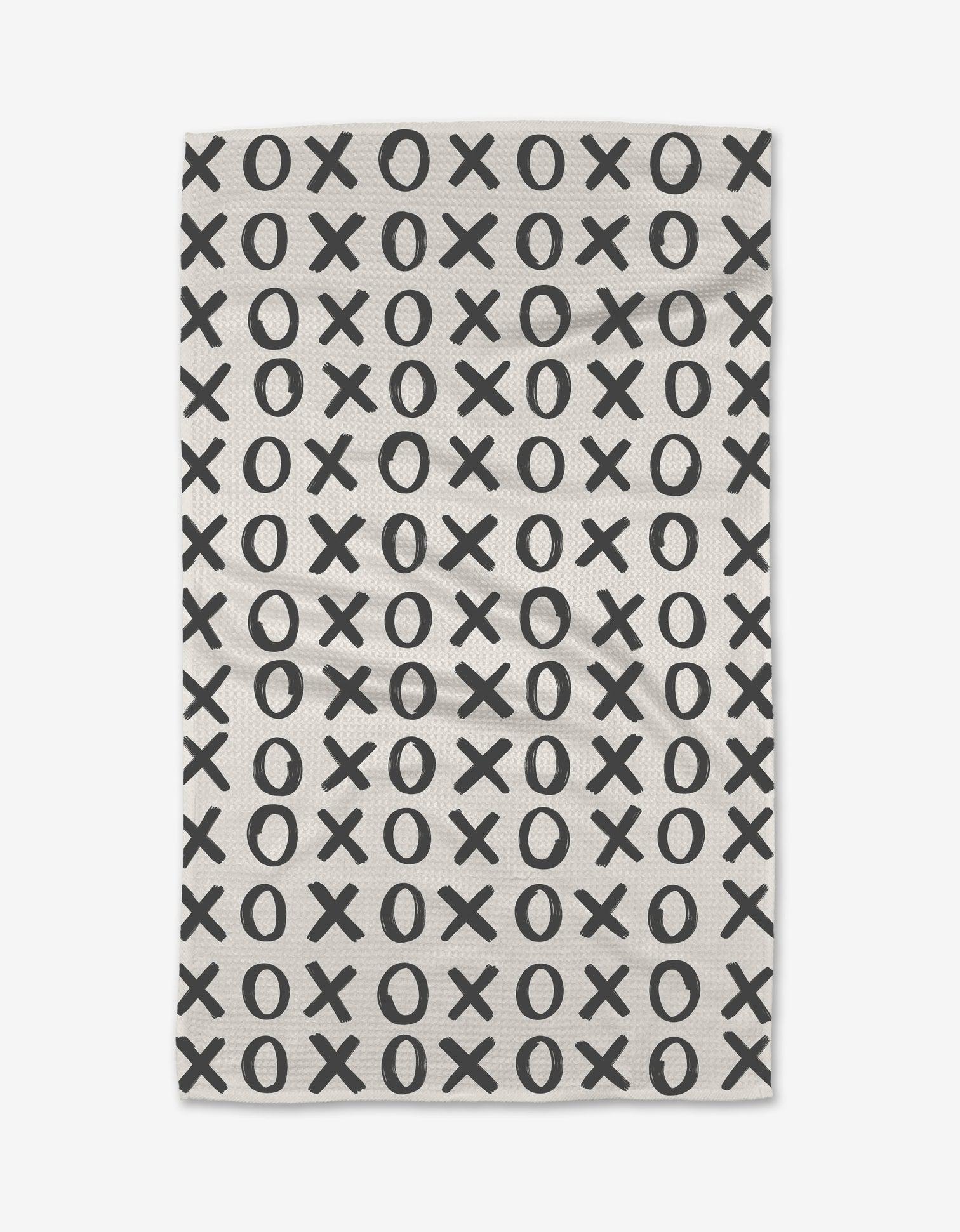Hug and Kiss White Kitchen Tea Towel