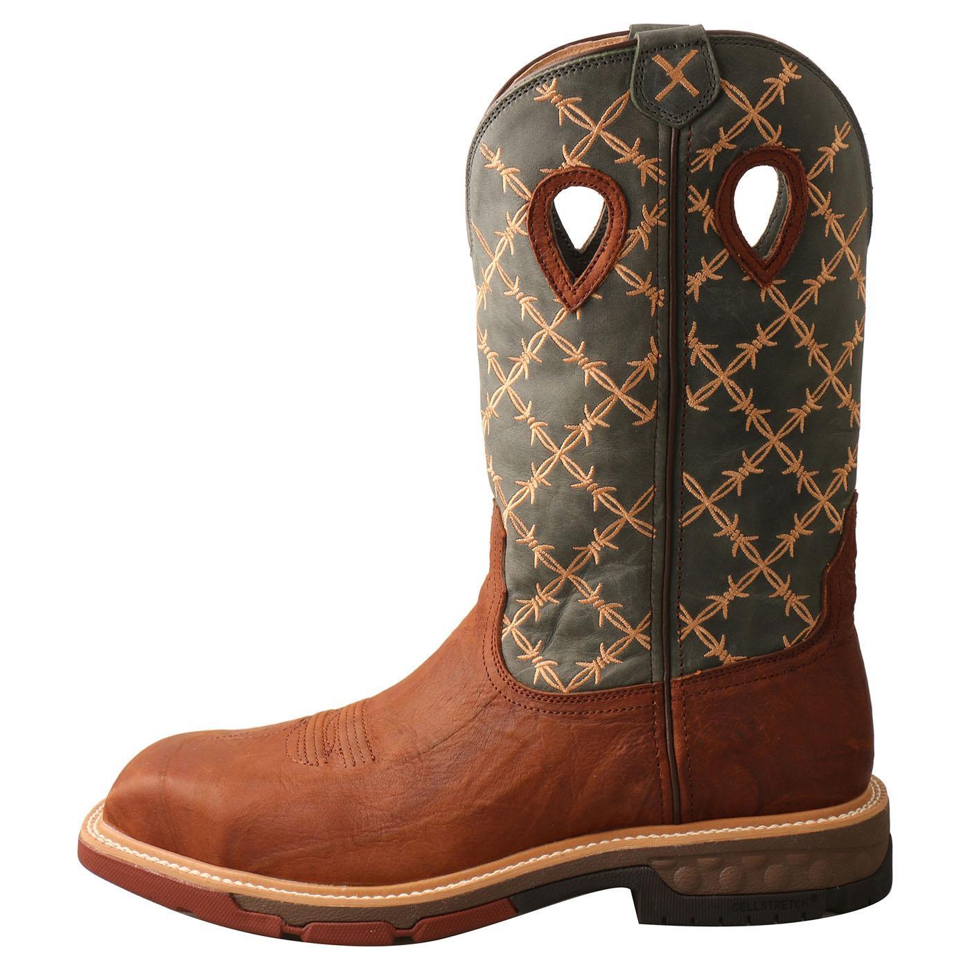 12" Western Work Boot - Mocha & Slate MXBN002