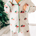 Button Down Pajamas - Christmas Tractors
