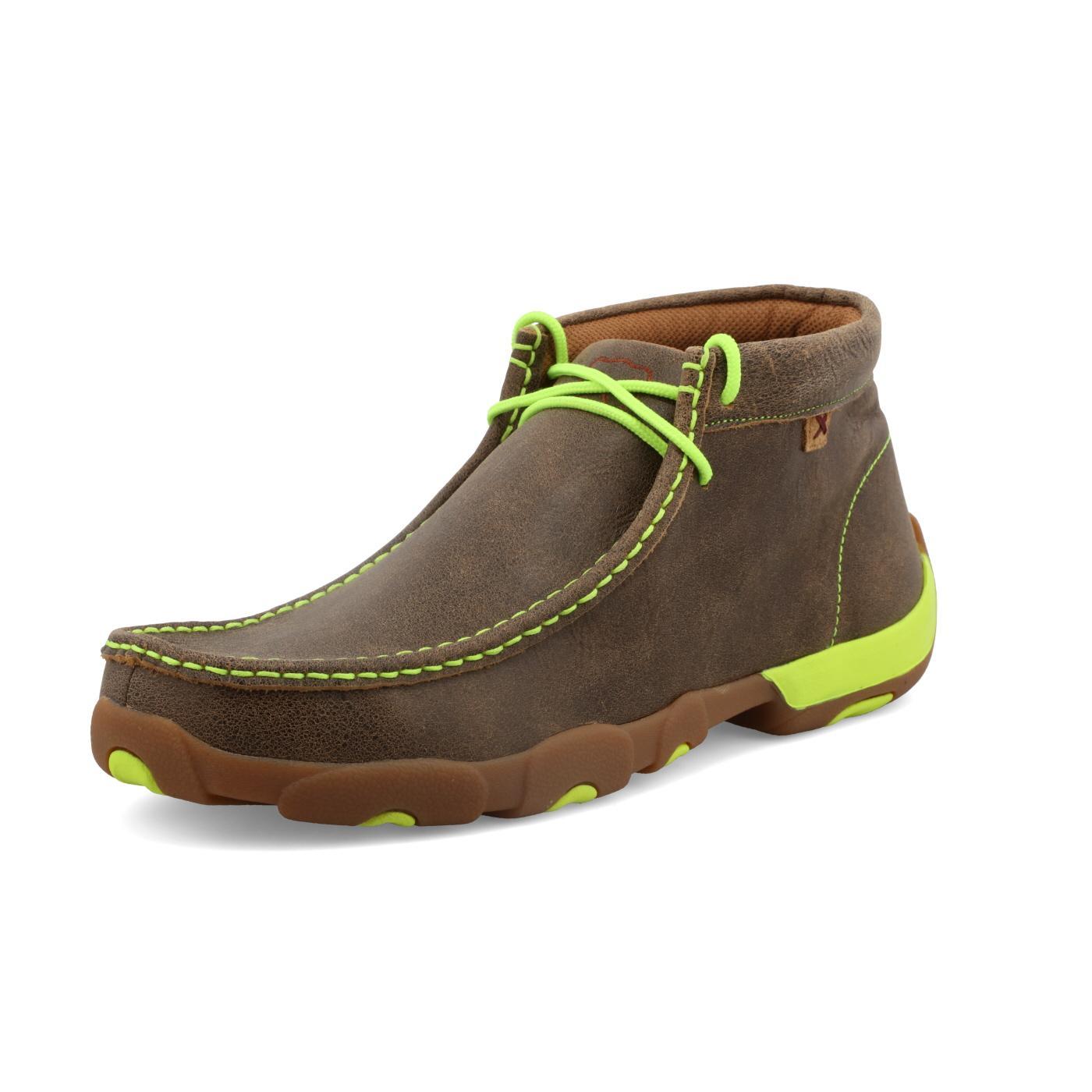 MENS DRIVING MOCCASINS - BOMBER/NEON YELLOW MDM0026