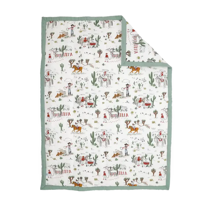 Cotton Muslin Toddler Comforter - Cowpoke