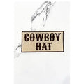 Brown Cowboy Hat Embroidered Patch
