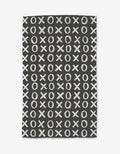 Hug and Kiss Black Kitchen Tea Towel