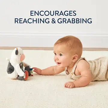 Carmen the Cow - Itzy Bitzy Mirror™ Travel + Tummy Time Toy