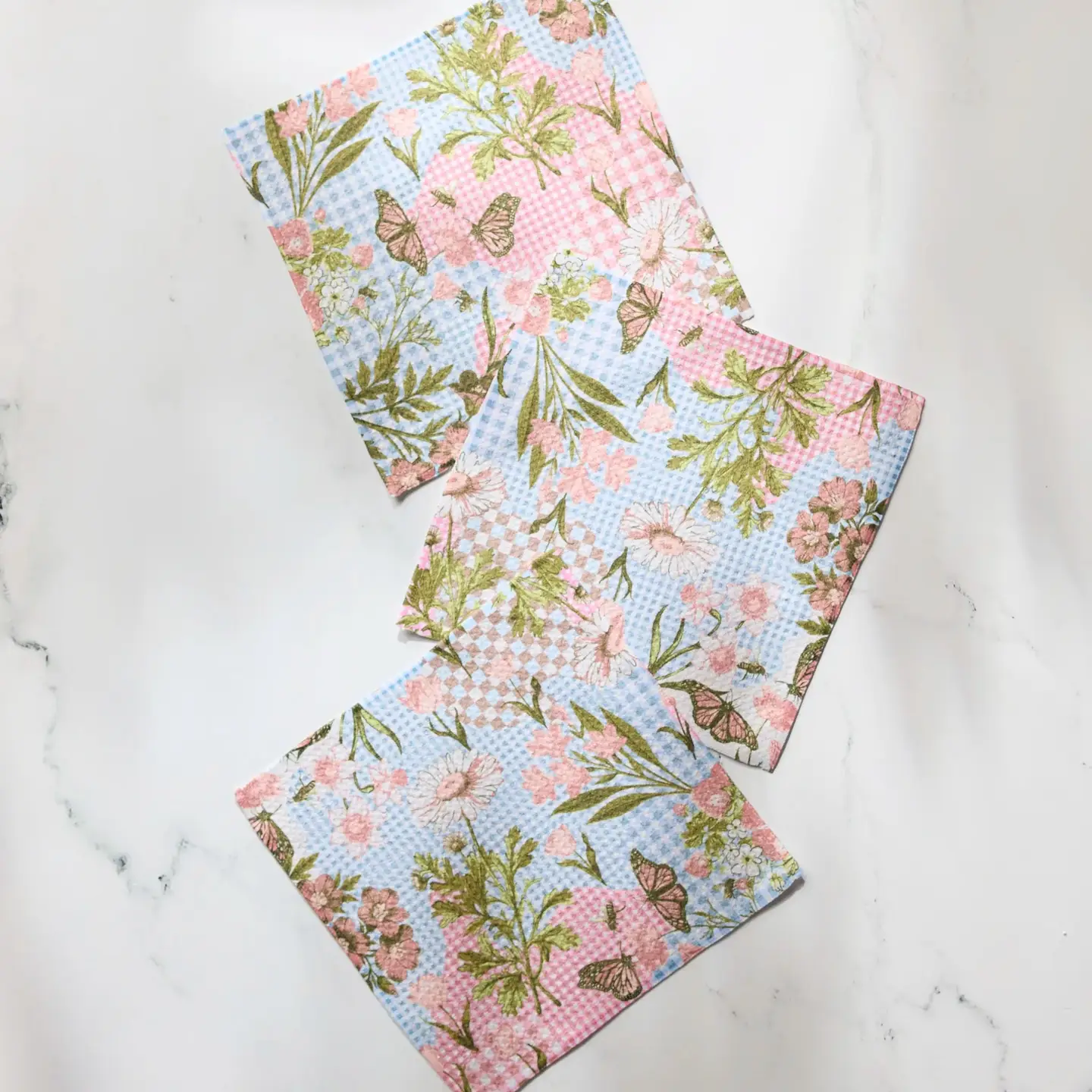 Floral Collage Dishcloth Set