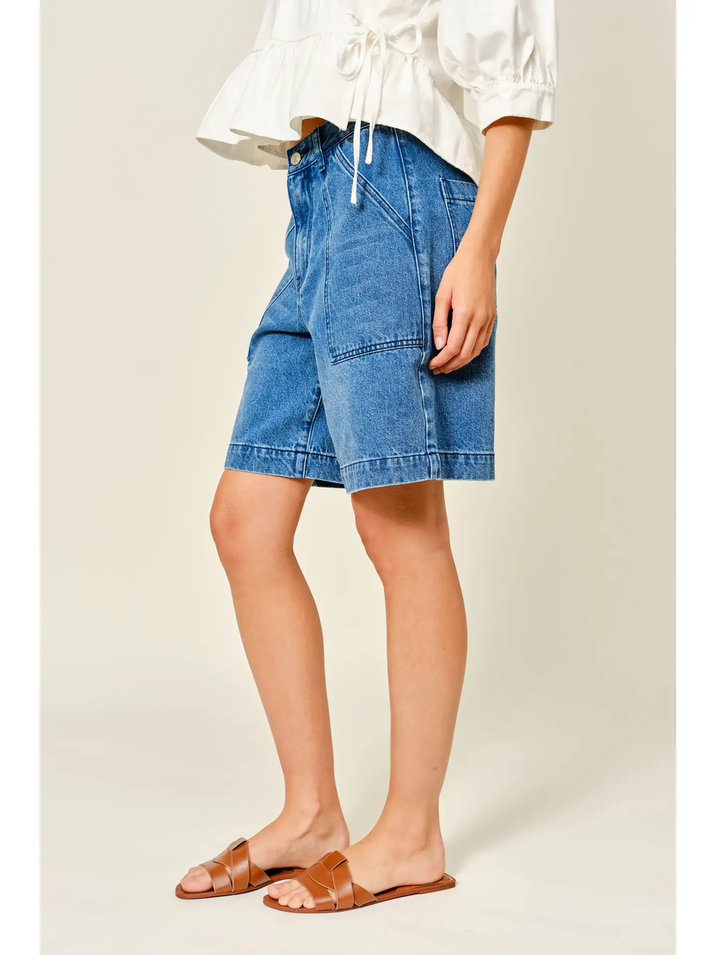 Pocket A Line Bermuda Shorts