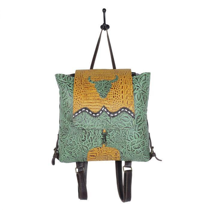 BULL'S EYE LEATHER & HAIRON BAG S-4767