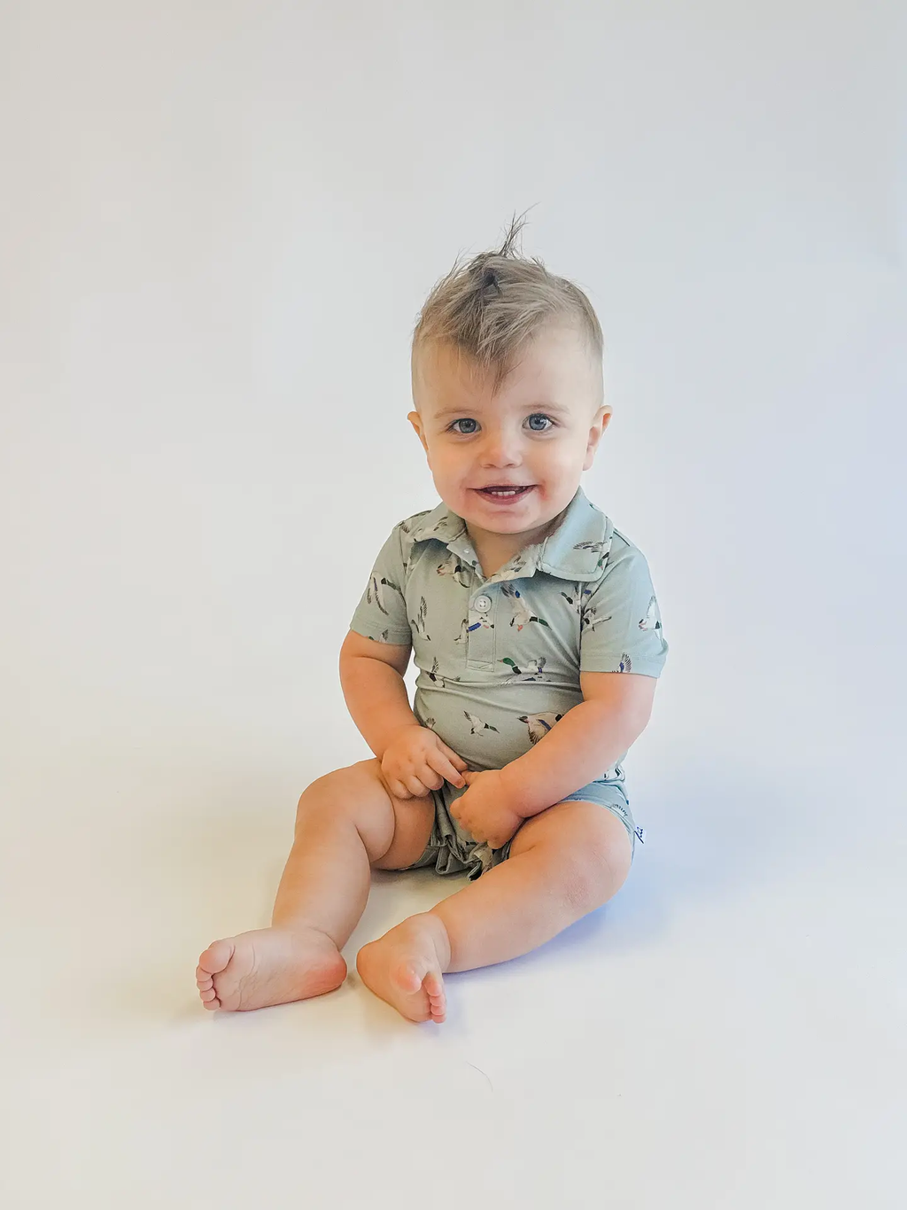 Mallard Ducks - Shortsleeved Polo Romper