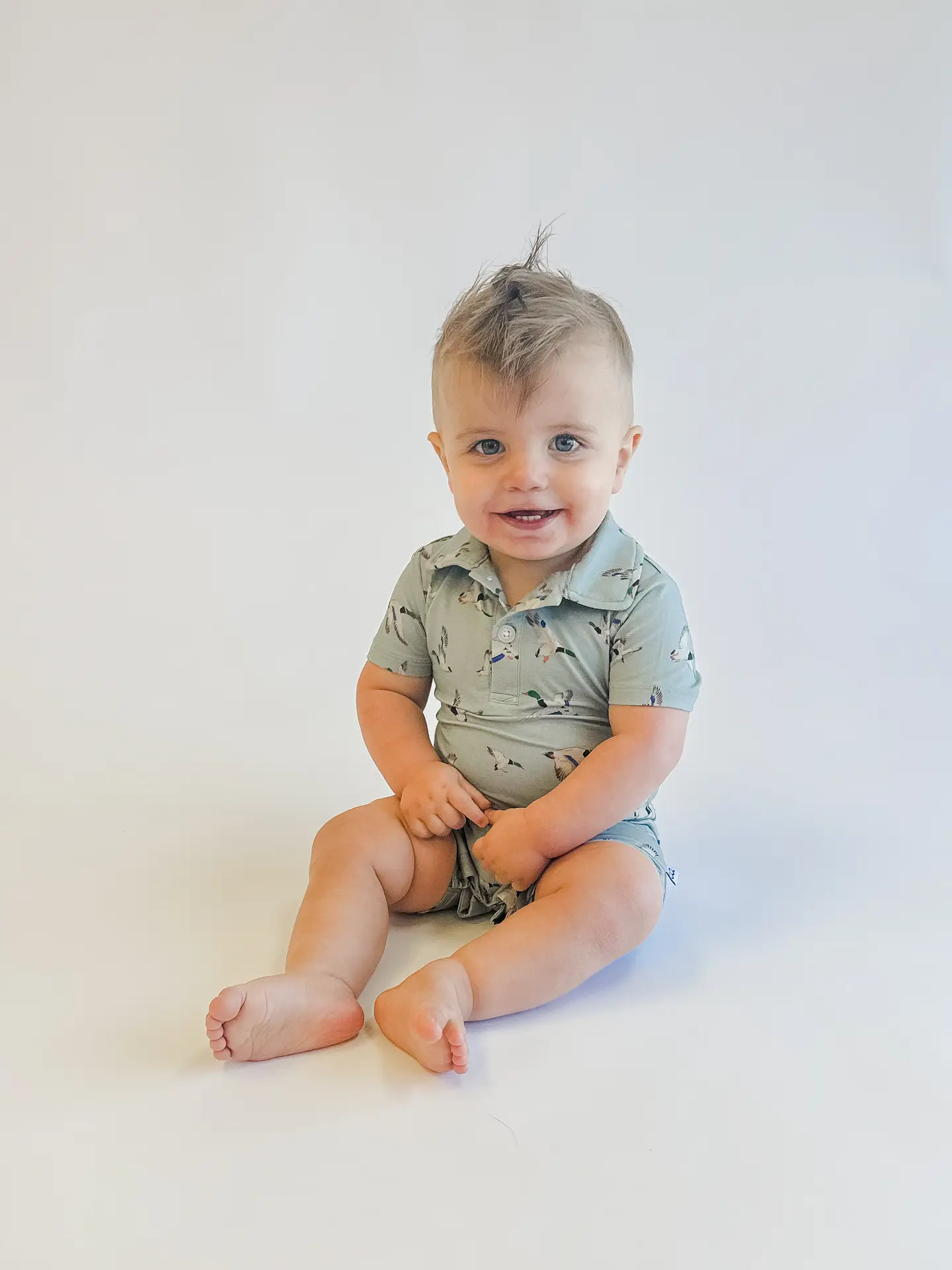 Mallard Ducks - Shortsleeved Polo Romper