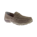 MENS SLIP ON MOCCASINS - DUSTY GREY MDMS004