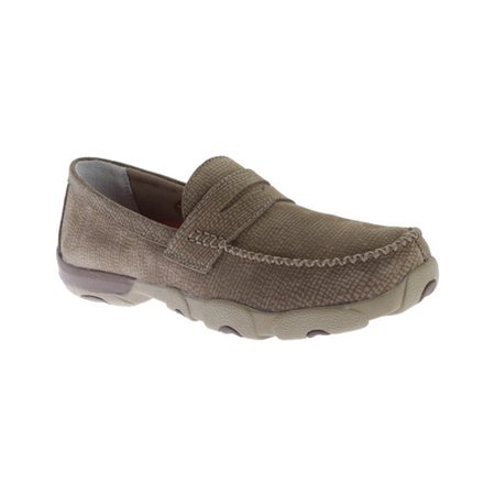 MENS SLIP ON MOCCASINS - DUSTY GREY MDMS004