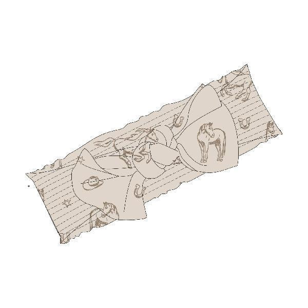 ORGANIC SMOCKED TIE HEADBAND - MINI BUCKAROO