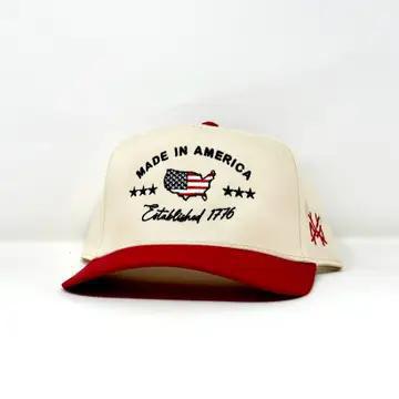 Made in America Two Tone Trucker Hat - Red