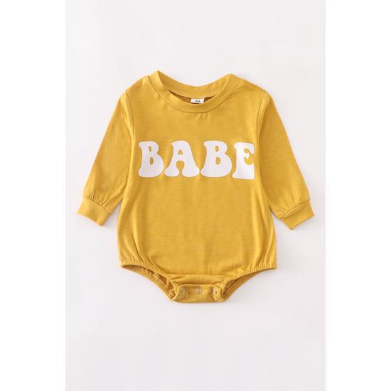 MUSTARD BABE SWEATSHIRT ROMPER