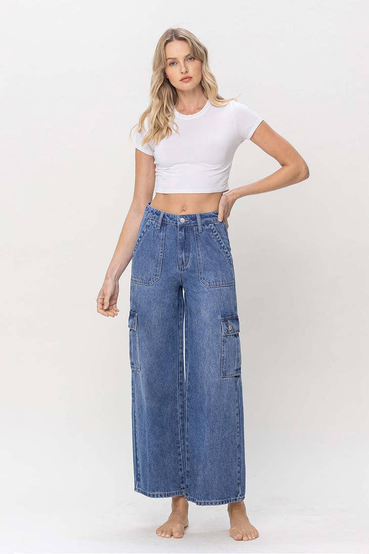HIGH RISE UTILITY WIDE CARGO PANT - OLIVIA REFRESHED
