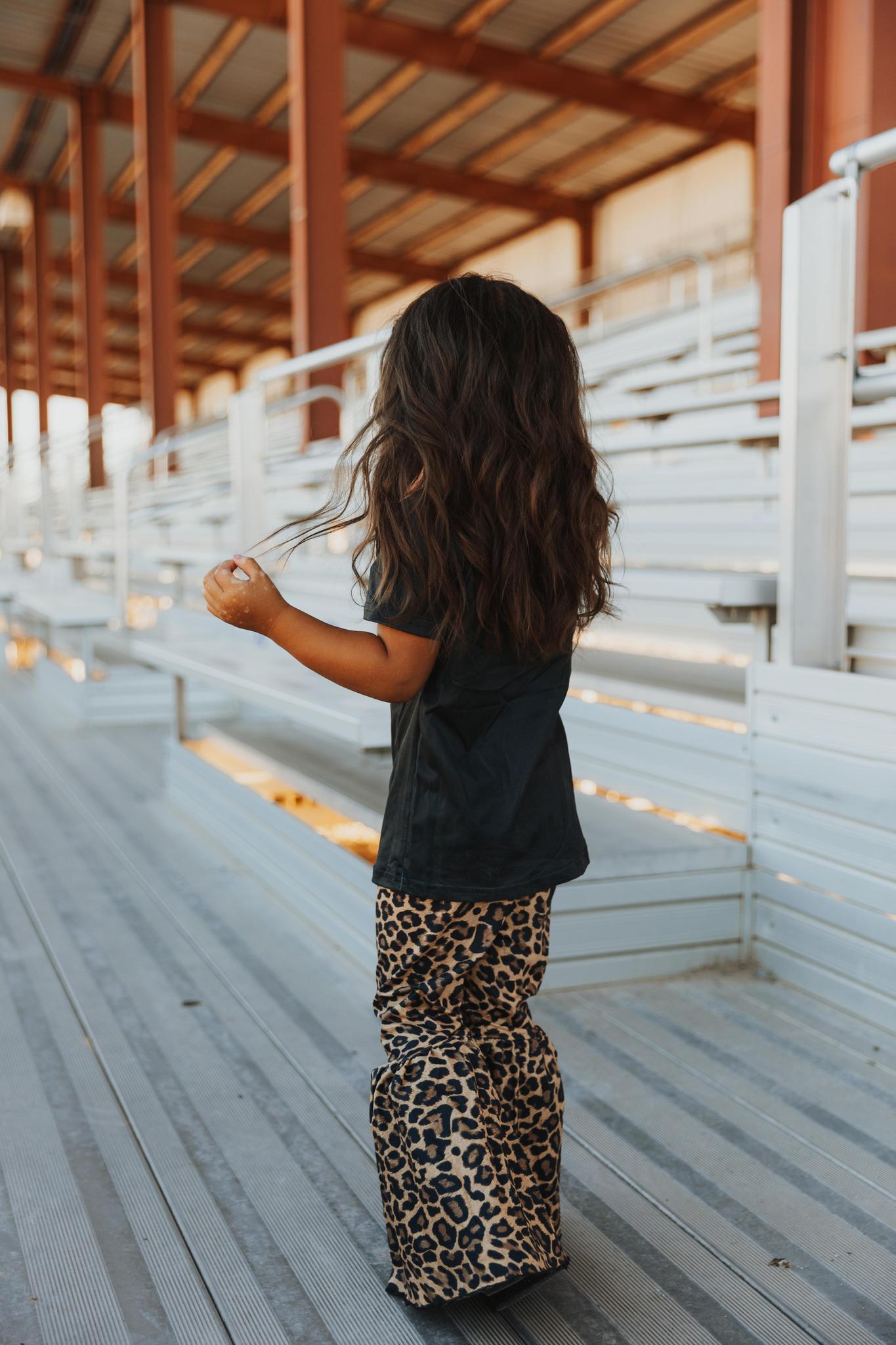 ROLLING STONES TOP - LEOPARD BELL BOTTOM PANT SET