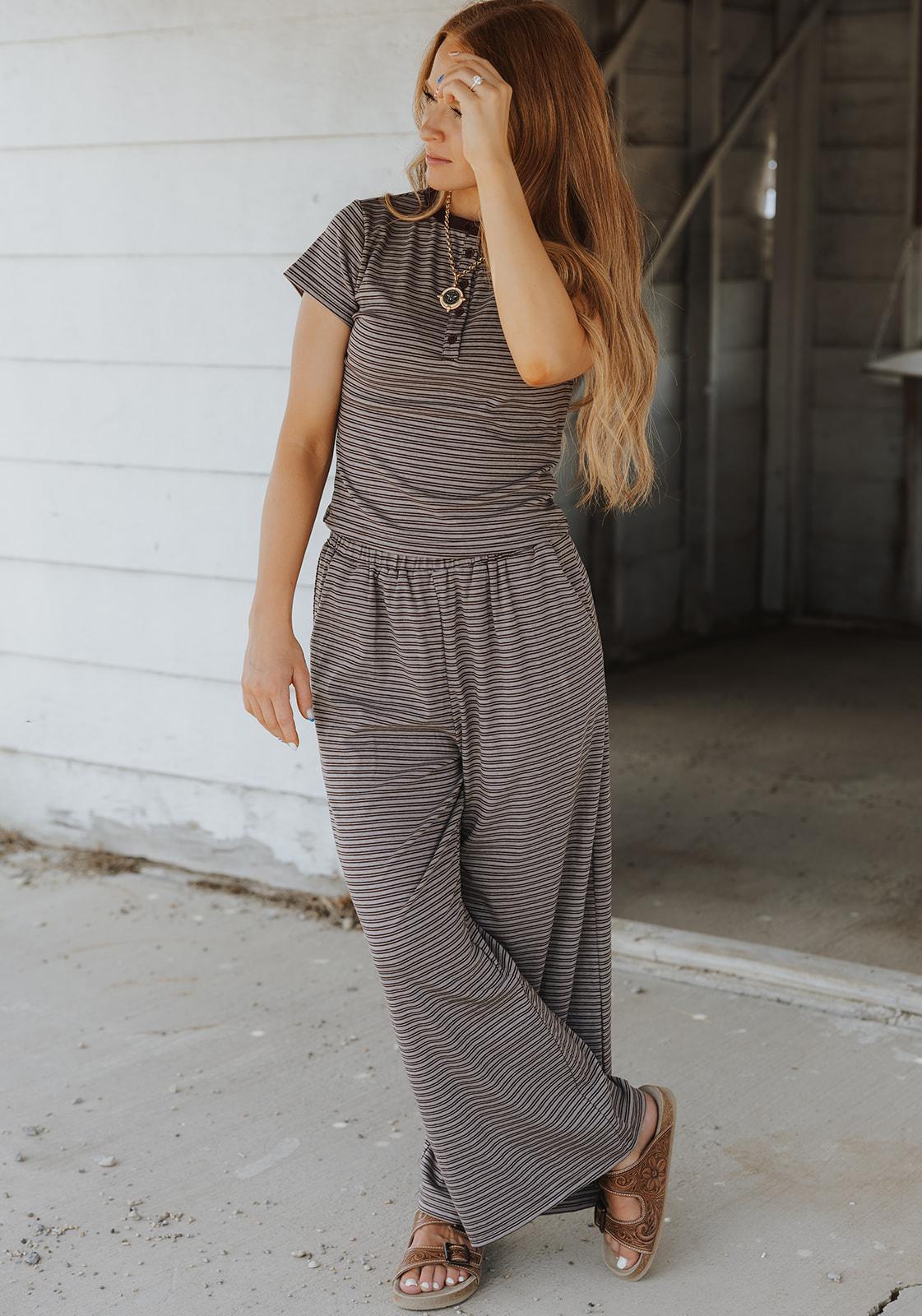 Double Striped Pattern Lounge Pants
