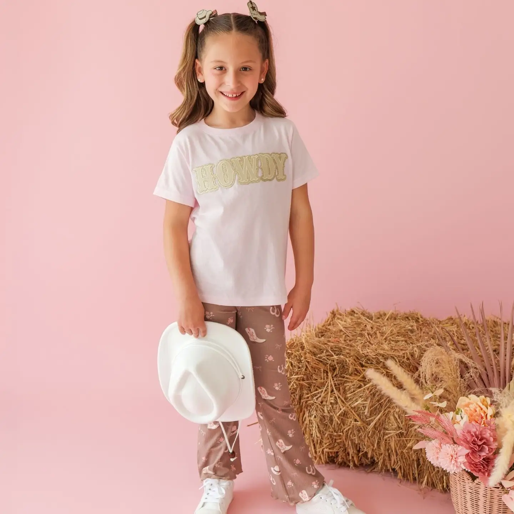 Howdy Darling Western Flare Legging - Kids Boutique Clothing