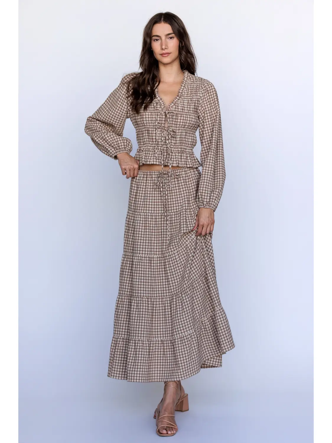 GINGHAM Smocked Top