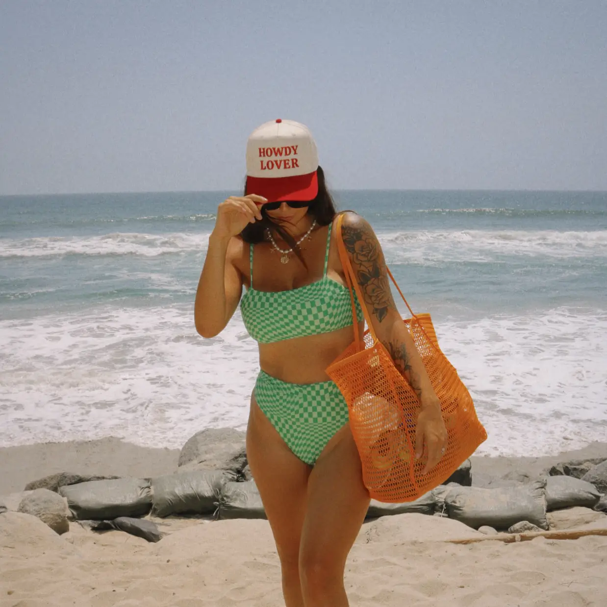 Howdy Lover Hat - Red/Cream